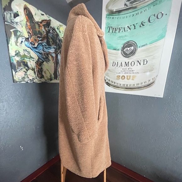 NWOT UGG Charlisse Teddy Bear Long Coat in Camel SZ L - Picture 4 of 14